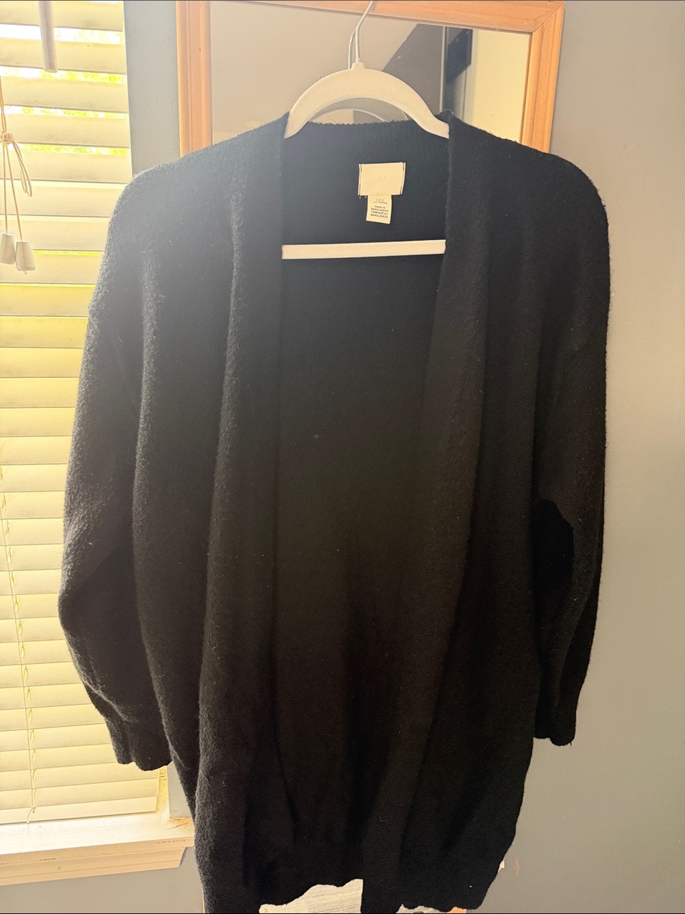 Black Open-Front Women's Sweater Cardigan